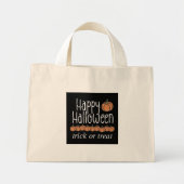 Festive Skull Halloween trick or treat Mini Tote Bag (Voorkant)
