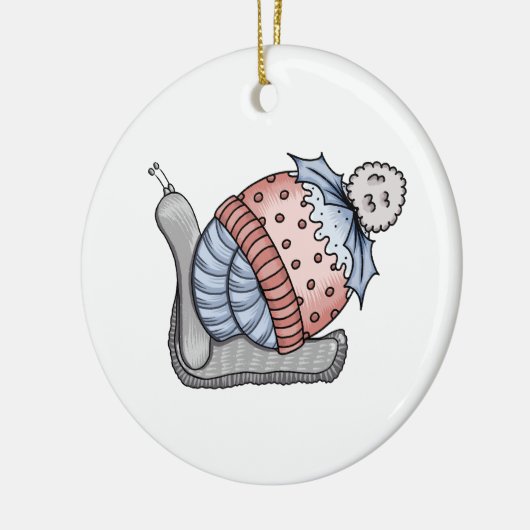 Festive snail keramisch ornament (Links)