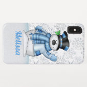 Festive-sneeuwman voor kerstmis Case-Mate iPhone case (Achterkant (horizontaal))