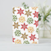 Festive Snowflake Medley White Kaart (Staand voorkant)