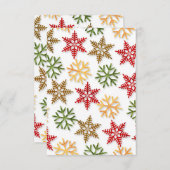 Festive Snowflake Medley White Kaart (Voorkant / Achterkant)