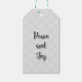 Festive Snowflake Peace & Joy Gift Label Cadeaulabel (Voorkant)