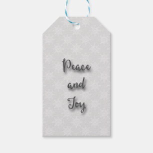 Festive Snowflake Peace & Joy Gift Label Cadeaulabel