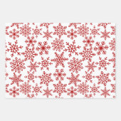 Festive Snowflake Red Green kerst Inpakpapier Vel (Voorkant 2)