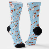Festive Snowman Christmas Socks Sokken (Gebogen)