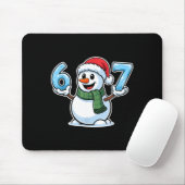 Festive Snowman Christmas Winter Cheer 67 Number Muismat (Met muis)