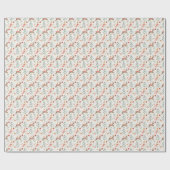 Festive Snowman en Deer Kerstmis Cadeaupapier (Vlak)