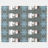 Festive Snowman Fleece Deken (Voorkant (Horizontaal))