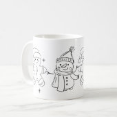 Festive Snowman & Gingerbread Mug Art Koffiemok (Voorkant links)