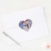 Festive Snowman Hart Sticker (Envelop)