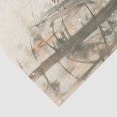 Festive Snowman in Forest Decoupage Tissuepapier (Detail)