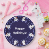 Festive Snowman Papieren Bordje (Feest)
