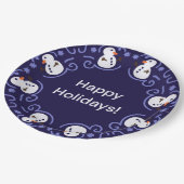Festive Snowman Papieren Bordje (Gekanteld)