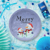 Festive Snowman Papieren Bordje (Feest)