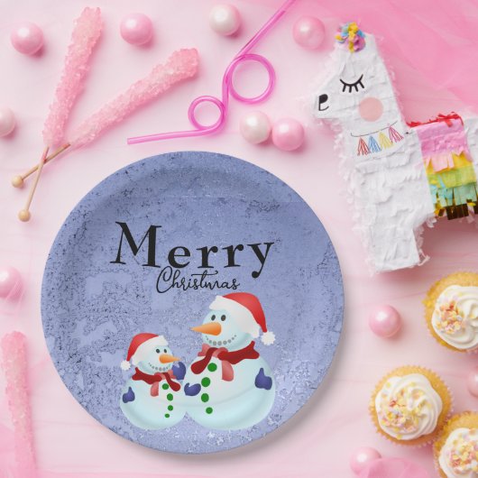 Festive Snowman Papieren Bordje (Feest)