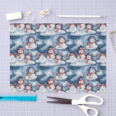 Festive Snowman Pattern in Watercolor Tissuepapier (Craft)