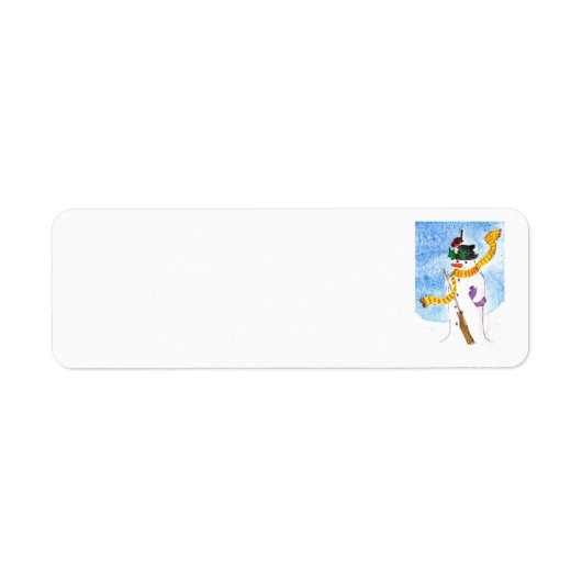 Festive 'Snowman' Return Address Labels (Voorkant)