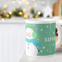 Festive Snowman Snowflake Kerstmis op persoonlijke