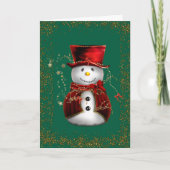 Festive Snowman Sparkle Christmas  Kaart (Voorkant)