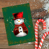 Festive Snowman Sparkle Christmas Kaart