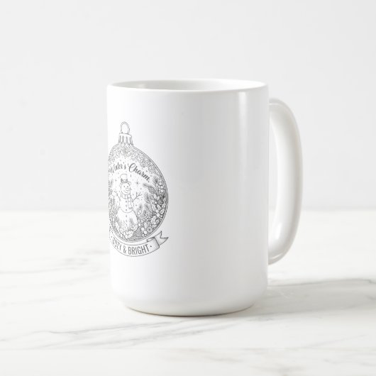 Festive Snowman T-Shirt Koffiemok (Voorkant rechts)