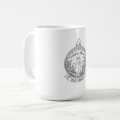 Festive Snowman T-Shirt Koffiemok (Voorkant links)