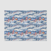 Festive Snowman Winter Watercolor Tissuepapier (Voorkant)