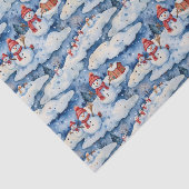 Festive Snowman Winter Watercolor Tissuepapier (Detail)