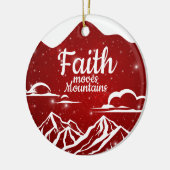 Festive Snowy Motivational Biblical Text ⛪️ 🎄 Keramisch Ornament (Links)