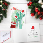 Festive Southwest Saguaro Cactus Custom Feestdagen Kaart