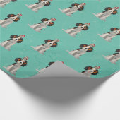 FESTIVE SPANIEL- EN OWL-opvulpapier Cadeaupapier (Hoek)