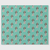 FESTIVE SPANIEL- EN OWL-opvulpapier Cadeaupapier (Vlak)