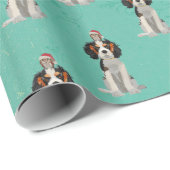 FESTIVE SPANIEL- EN OWL-opvulpapier Cadeaupapier (Rol Hoek)