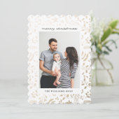 Festive Sparking Florals | Vakantieknopkaart Feestdagenkaart (Staand voorkant)