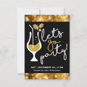 Festive Sparking Gold Fireworks-kerstfeest I Kaart (Voorkant)