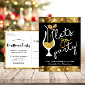 Festive Sparking Gold Fireworks Uitnodiging Briefkaart