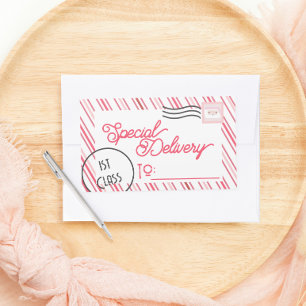 Festive Special Delivery kerstcadeau Rechthoekige Sticker