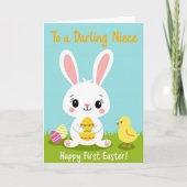 Festive Spring Rabbit Celebration Card Kaart (Voorkant)