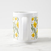Festive Spring Yellow Daffodils Grote Koffiekop (Achterkant)