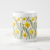 Festive Spring Yellow Daffodils Grote Koffiekop (Voorkant)