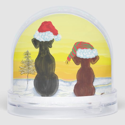 Festive springador sneeuwbol (Achterkant)