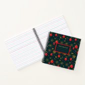 Festive Square Holiday Journal - Red Ornaments Notitieboek (Binnen)
