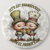 Festive St. Patrick’s Day Characters  Ronde Button 6,0 Cm (Voorkant)