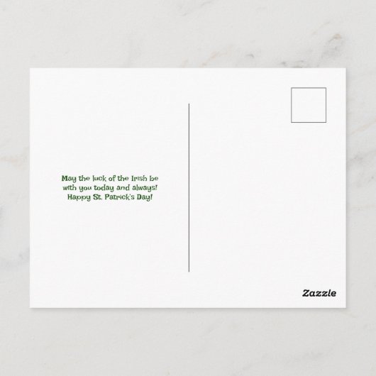 Festive St. Patrick's Day Briefkaart (Achterkant)
