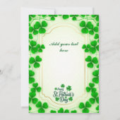 Festive St. Patrick's Day Party I Shamrock Border Kaart (Achterkant)