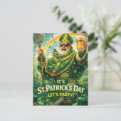 Festive St. Patrick's Day Party Illustration  Briefkaart (Staand voorkant)