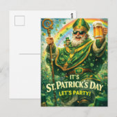 Festive St. Patrick's Day Party Illustration  Briefkaart (Voorkant / Achterkant)