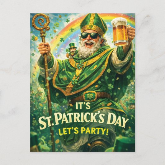 Festive St. Patrick's Day Party Illustration  Briefkaart (Voorkant)
