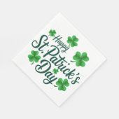 Festive St. Patrick's Day with Shamrock Border Servet (Hoek)