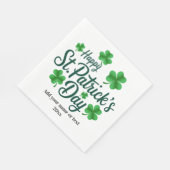 Festive St. Patrick's Day with Shamrock Border Servet (Hoek)